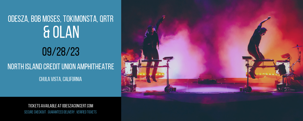 Odesza, Bob Moses, TOKiMONSTA, QRTR & Olan at Odesza Concerts tickets Odesza, Bob Moses, TOKiMONSTA, QRTR & Olan at Odesza Concerts